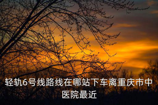 輕軌6號線路線在哪站下車離重慶市中醫院最近