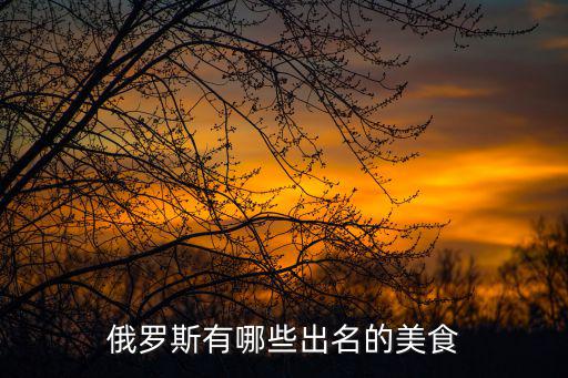 俄羅斯有哪些出名的美食
