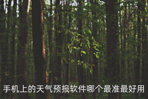 手機上的天氣預報軟件哪個最準最好用