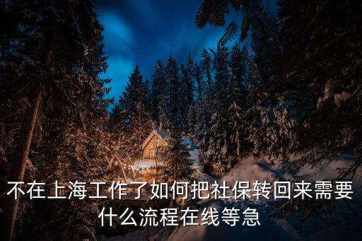 上海一網通辦社保轉出，社保問題我的社保怎么轉出來