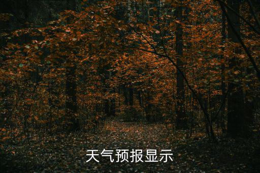 天氣預報顯示