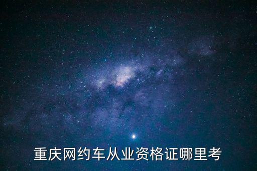 重慶網約車從業(yè)資格證哪里考