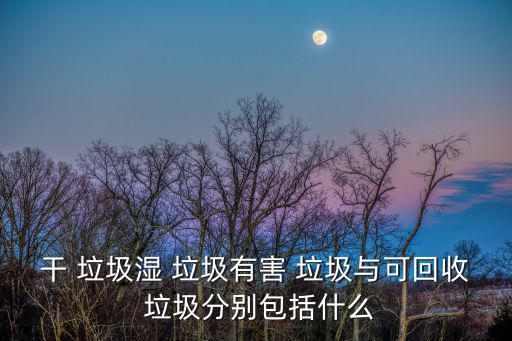 干 垃圾濕 垃圾有害 垃圾與可回收 垃圾分別包括什么