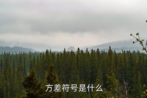  方差符號是什么