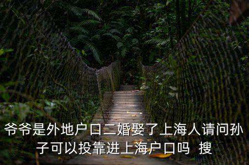 爺爺是外地戶口二婚娶了上海人請問孫子可以投靠進上海戶口嗎  搜
