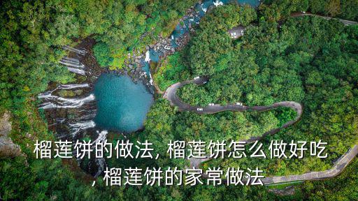  榴蓮餅的做法, 榴蓮餅怎么做好吃, 榴蓮餅的家常做法