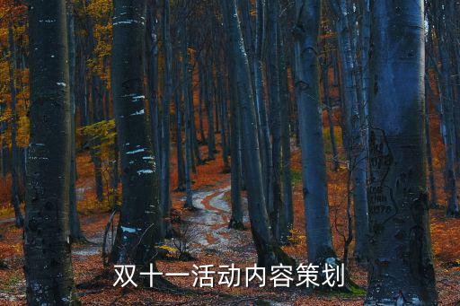 雙十一活動內容策劃