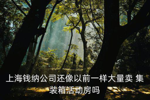 上海錢納公司還像以前一樣大量賣 集裝箱活動房嗎