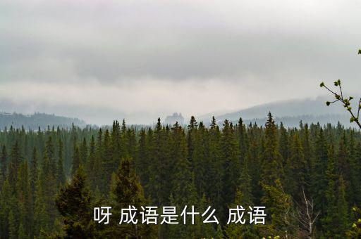呀 成語(yǔ)是什么 成語(yǔ)