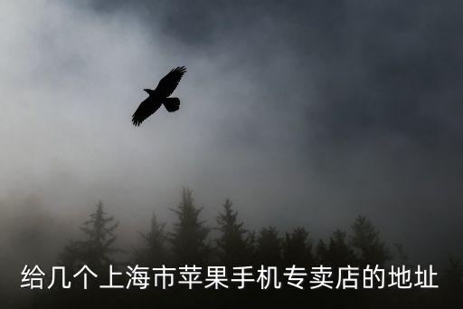 給幾個上海市蘋果手機專賣店的地址