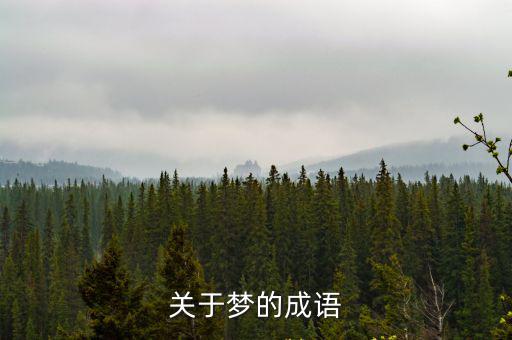關于夢的成語，關于夢的成語