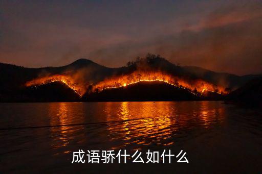 成語驕什么如什么