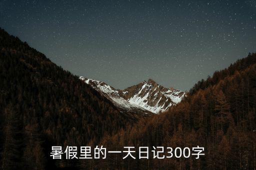 我的一天日記，暑假里的一天日記300字
