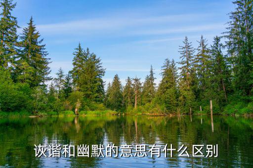 詼諧和幽默的意思有什么區別