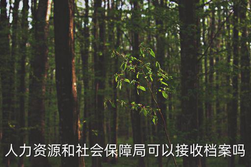 人力資源和社會保障局可以接收檔案嗎