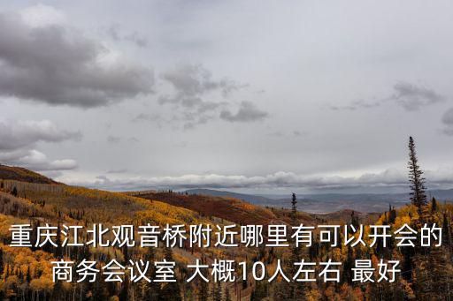 重慶江北觀音橋附近哪里有可以開會的商務會議室 大概10人左右 最好