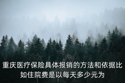 重慶醫(yī)療保險具體報銷的方法和依據(jù)比如住院費是以每天多少元為