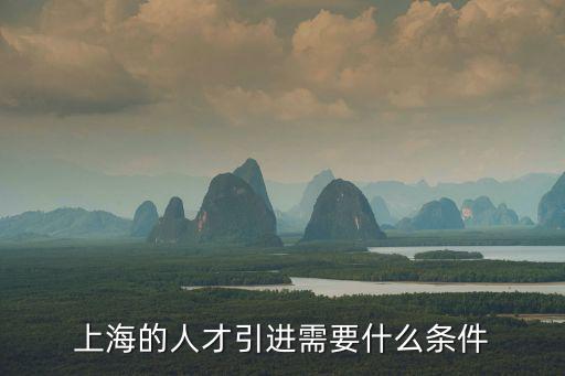 上海的人才引進(jìn)需要什么條件