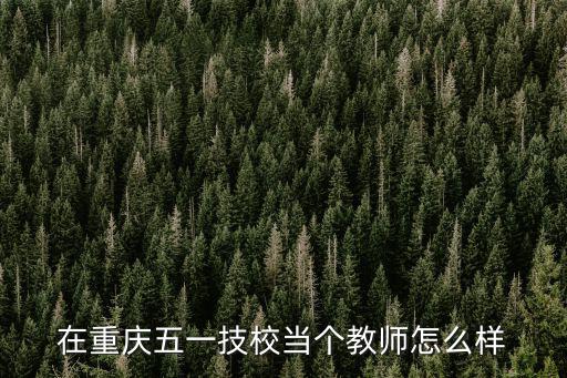 在重慶五一技校當個教師怎么樣