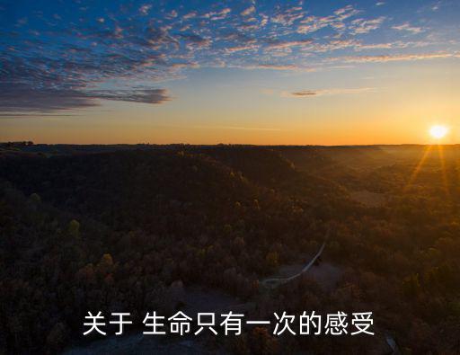 生命只有一次,生命只有一次機會要好好利用