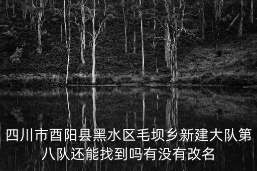 重慶市酉陽(yáng)縣毛壩鄉(xiāng)避署山莊，四川市酉陽(yáng)縣黑水區(qū)毛壩鄉(xiāng)新建大隊(duì)第八隊(duì)還能找到嗎有沒有改名