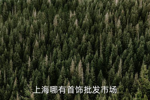上海哪有首飾批發市場