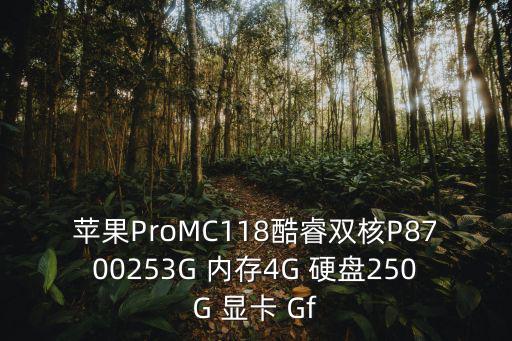 蘋果ProMC118酷睿雙核P8700253G 內存4G 硬盤250G 顯卡 Gf