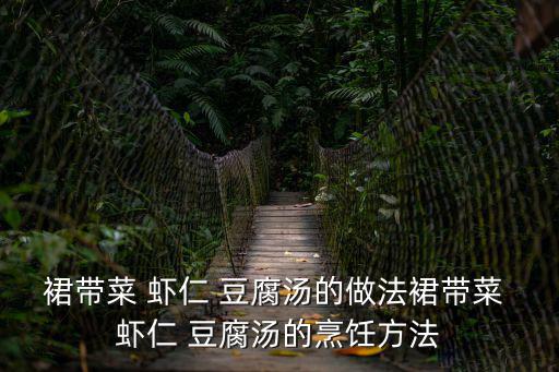 裙帶菜 蝦仁 豆腐湯的做法裙帶菜 蝦仁 豆腐湯的烹飪方法
