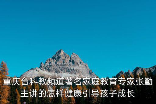 重慶臺科教頻道著名家庭教育專家張勤主講的怎樣健康引導孩子成長