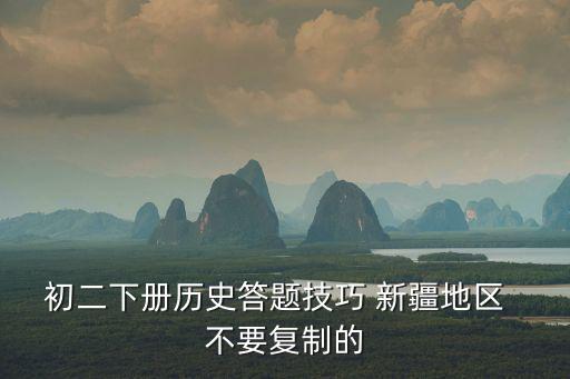 初二下冊(cè)歷史答題技巧 新疆地區(qū)  不要復(fù)制的