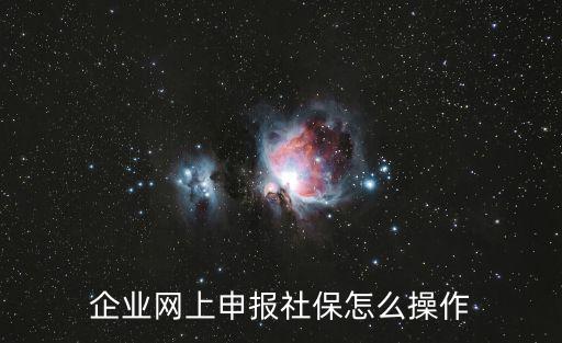 社保開通網上申報流程，社保辦理完網上申報怎么在網上申報啊