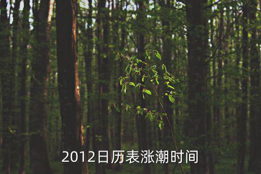 海洋天氣預(yù)報(bào)潮汐表，2012日歷表漲潮時(shí)間