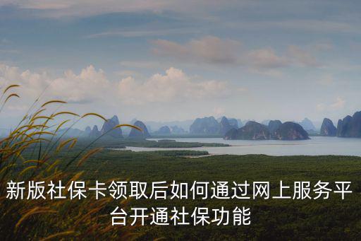 新版社保卡領取后如何通過網上服務平臺開通社保功能
