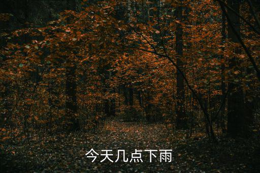 今天幾點下雨
