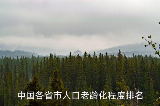 中國各省市人口老齡化程度排名