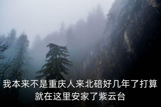 我本來不是重慶人來北碚好幾年了打算就在這里安家了紫云臺