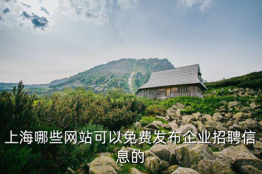上海哪些網站可以免費發布企業招聘信息的