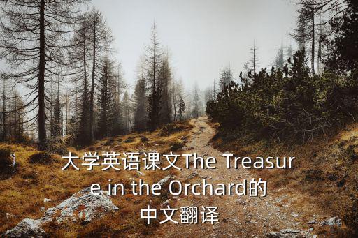 大學英語課文The Treasure in the Orchard的中文翻譯