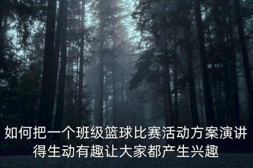 籃球比賽方案，籃球比賽策劃書