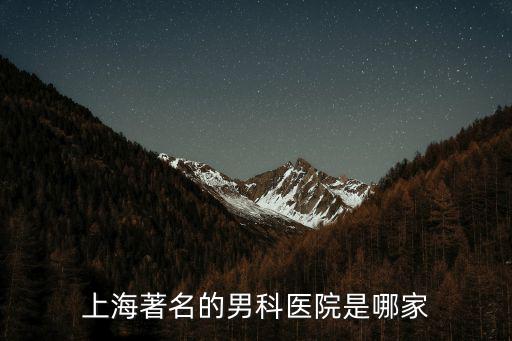 上海著名的男科醫院是哪家