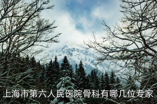 上海市第六人民醫院骨科有哪幾位專家
