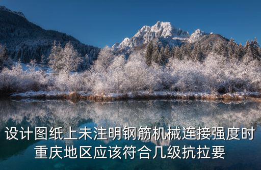 重慶市施工機械的安全規范，設計圖紙上未注明鋼筋機械連接強度時重慶地區應該符合幾級抗拉要