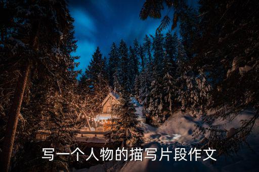 寫一個人物的描寫片段作文