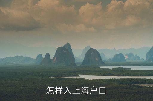 怎樣入上海戶口