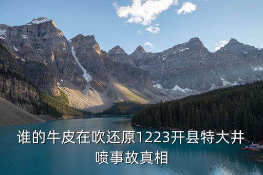 誰(shuí)的牛皮在吹還原1223開縣特大井噴事故真相