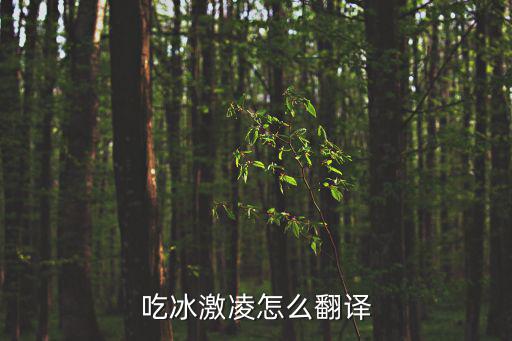 吃冰激凌怎么翻譯