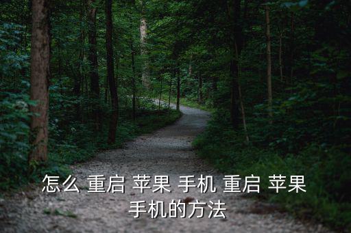 怎么 重啟 蘋果 手機 重啟 蘋果 手機的方法