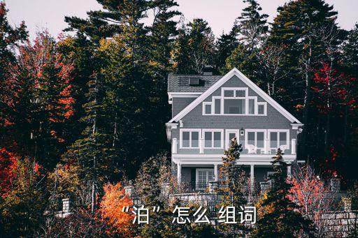“泊”怎么 組詞