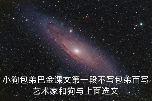 小狗包弟巴金課文第一段不寫包弟而寫藝術家和狗與上面選文