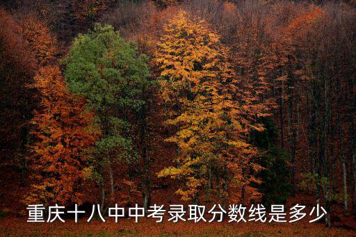 重慶十八中中考錄取分數線是多少